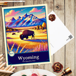 Wyoming | Anime Style Cel Shaded Briefkaart