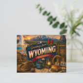 Wyoming ansichtkaart briefkaart (Staand voorkant)