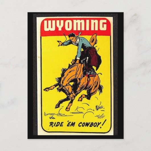Wyoming Antiek Briefkaart (Voorkant)