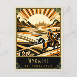 Wyoming | Art. Deco Briefkaart