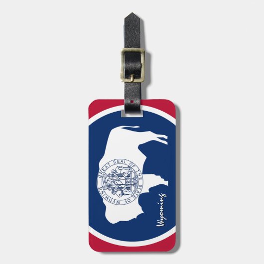 Wyoming Bagagelabels, patriottische Wyoming Flag Bagagelabel (Voorkant verticaal)