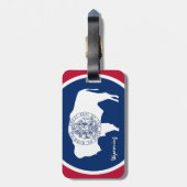 Wyoming Bagagelabels, patriottische Wyoming Flag Bagagelabel (Achterkant verticaal)