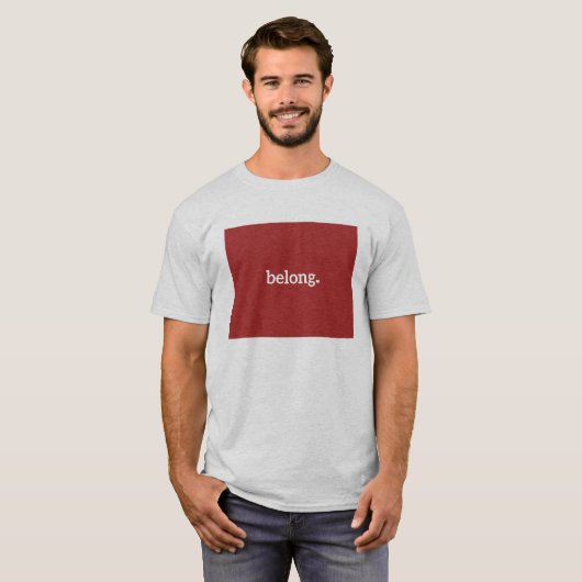 Wyoming Belong State Map T-Shirt (Voorkant volledig)