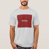 Wyoming Belong State Map T-Shirt (Voorkant)