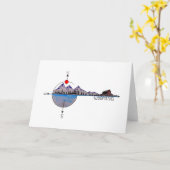 Wyoming bergen en kompas kaart (Gele Bloem)