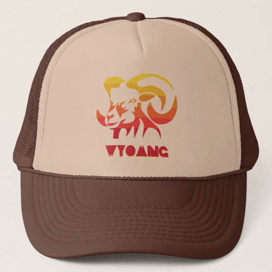 Wyoming Bighorn Sheep Trucker Pet (Voorkant)