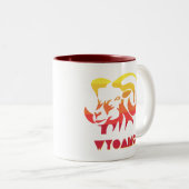 Wyoming Bighorn Sheep Tweekleurige Koffiemok (Voorkant rechts)