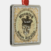 Wyoming Biker  Metalen Ornament (Rechts)