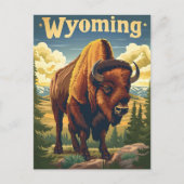 Wyoming Bison Briefkaart (Voorkant)