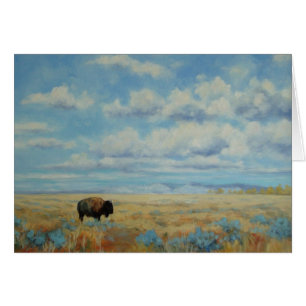 Wyoming Bison Fine Art All Occasion Wenskaart