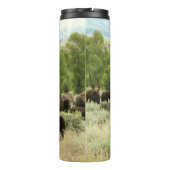 Wyoming Bison Nature Animal Photography Thermosbeker (Achterkant)