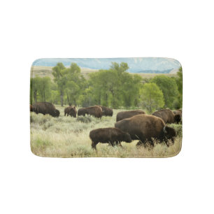 Wyoming Bison Natuur Animal Fotografie Badmat