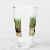 Wyoming Bison Natuur Animal Fotografie Glas (Rechts)