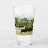 Wyoming Bison Natuur Animal Fotografie Glas (Voorkant)