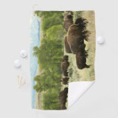 Wyoming Bison Natuur Animal Fotografie Golfhanddoek (Insitu)
