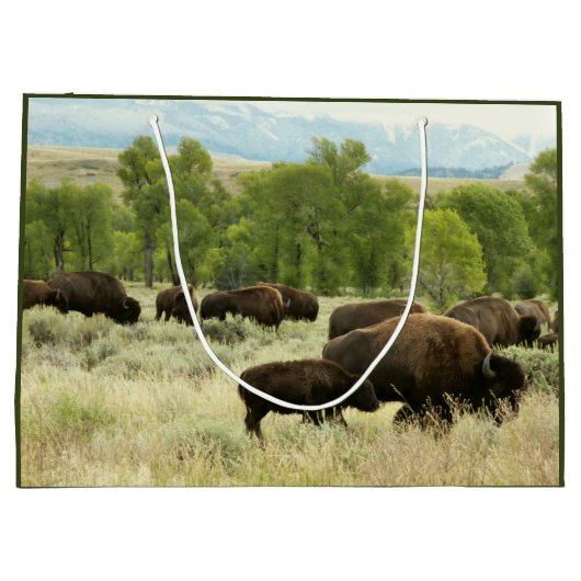 Wyoming Bison Natuur Animal Fotografie Groot Cadeauzakje (Achterkant)