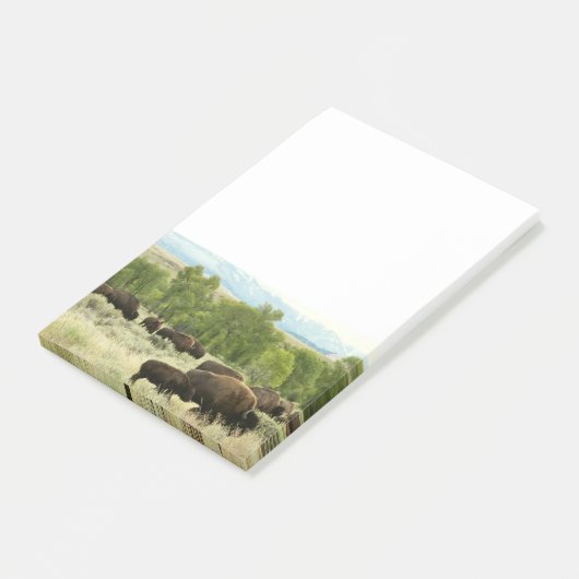 Wyoming Bison Natuur Animal Fotografie Post-it® Notes (Schuin)
