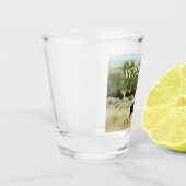 Wyoming Bison Natuur Animal Fotografie Shot Glas (Links)