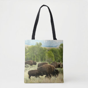 Wyoming Bison Natuur Animal Fotografie Tote Bag