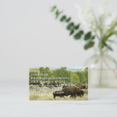 Wyoming Bison Natuur Animal Fotografie Visitekaartje (Staand voorkant)