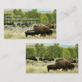 Wyoming Bison Natuur Animal Fotografie Visitekaartje (Voorkant / Achterkant)