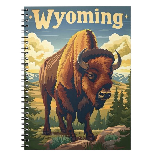 Wyoming Bison Notitieboek (Voorkant)