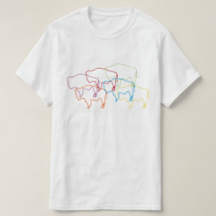 wyoming bison pride blur t-shirt