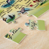 Wyoming  Briefkaart Kaart Legpuzzel (Zijkant)
