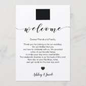 Wyoming bruiloft welkomstbrief en reisschema Kaart (Voorkant)