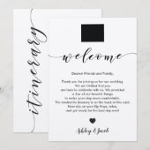 Wyoming bruiloft welkomstbrief en reisschema Kaart (Voorkant / Achterkant)