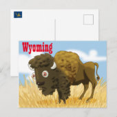 Wyoming Buffalo Briefkaart (Voorkant / Achterkant)