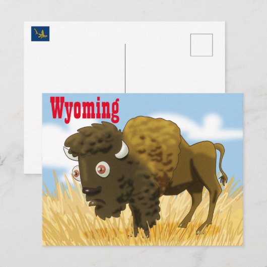 Wyoming Buffalo Briefkaart (Voorkant / Achterkant)