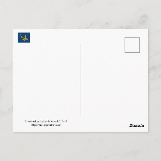 Wyoming Buffalo Briefkaart (Achterkant)