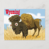 Wyoming Buffalo Briefkaart (Voorkant)