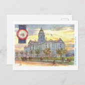 Wyoming Capitol met Seal Briefkaart (Voorkant / Achterkant)