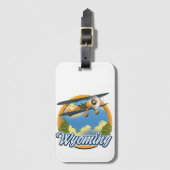 Wyoming Cartoon-logo Bagagelabel (Voorkant (verticaal))