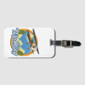 Wyoming Cartoon-logo Bagagelabel (Voorkant (horizontaal))