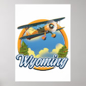Wyoming Cartoon-logo Poster (Voorkant)