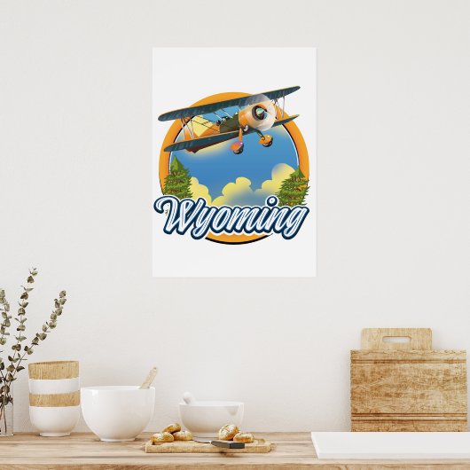 Wyoming Cartoon-logo Poster (Keuken)