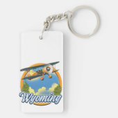 Wyoming Cartoon-logo Sleutelhanger (achterkant)