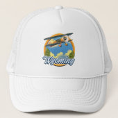 Wyoming Cartoon logo Trucker Pet (Voorkant)