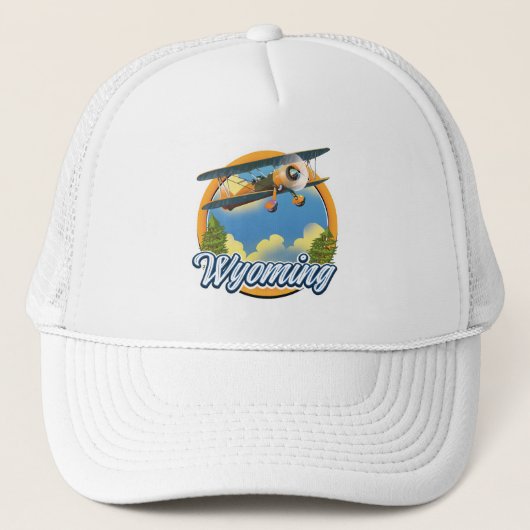 Wyoming Cartoon logo Trucker Pet (Voorkant)