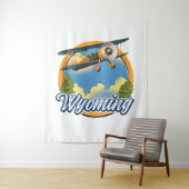 Wyoming Cartoon logo Wandkleed (In situ)