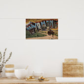 Wyoming (Cowboy)grote lettertjesWyoming Poster (Keuken)