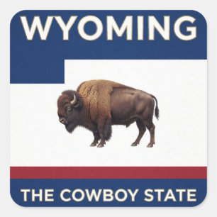 Wyoming Cowboy State Erfgoed Vierkante Sticker