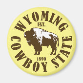 Wyoming, cowboystaat magneet (Voorkant)