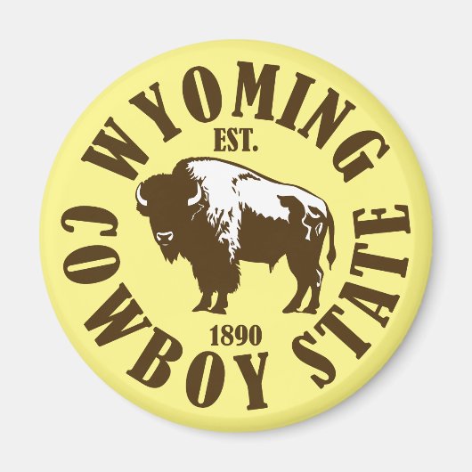 Wyoming, cowboystaat magneet (Voorkant)