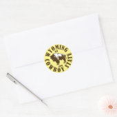 Wyoming, cowboystaat ronde sticker (Envelop)