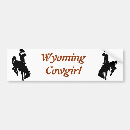 Wyoming Cowgirl Bumpersticker (Voorkant)