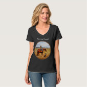 Wyoming Cowgirl op het vee paard T-shirt (Voorkant volledig)